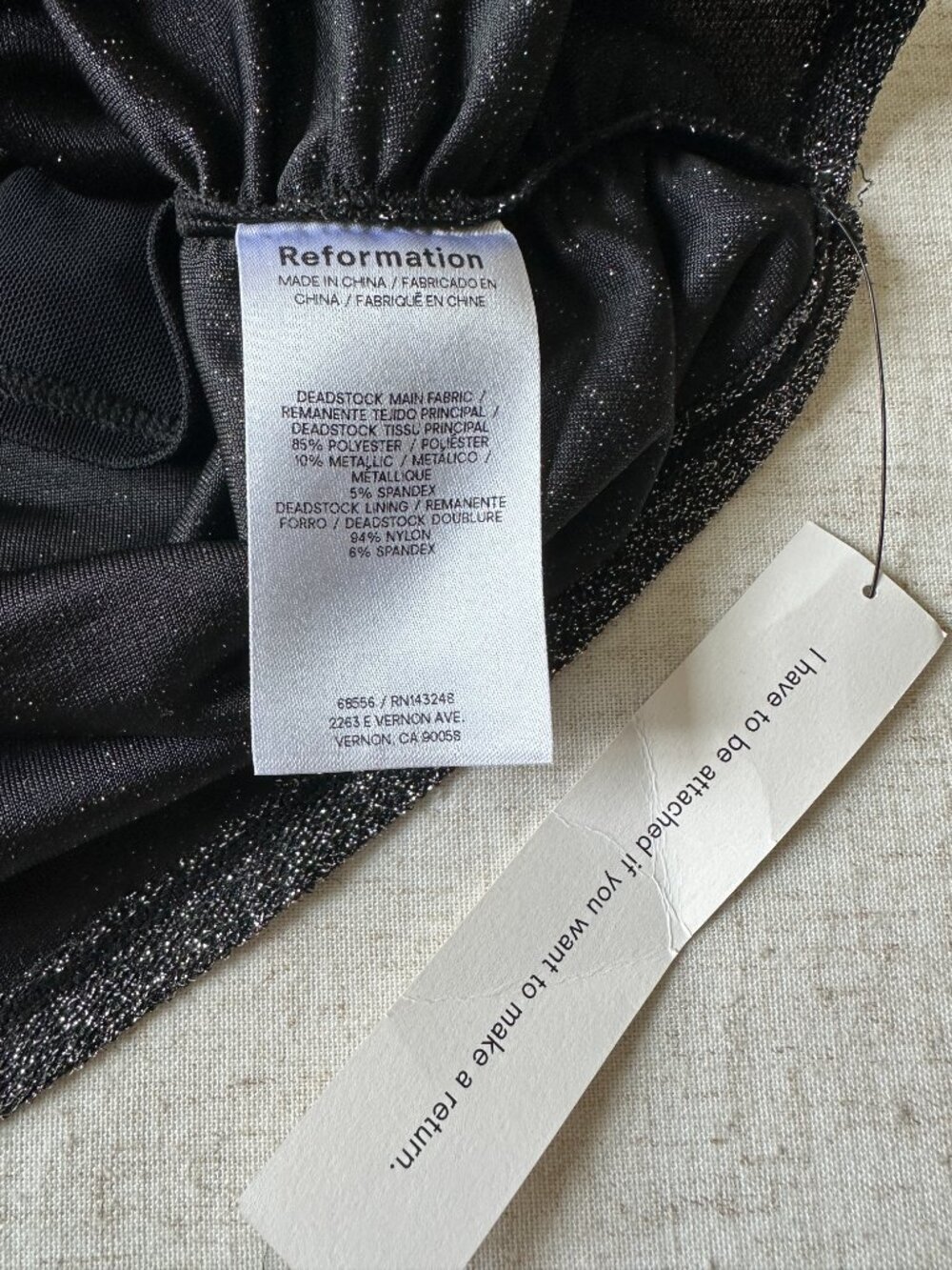 NWT Reformation Molly Knit Top Silver Sparkle Metallic Shimmer Halter XS - Picture 5 of 5